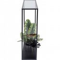 Console noire feuilles tropicales 100x25cm Kare Design