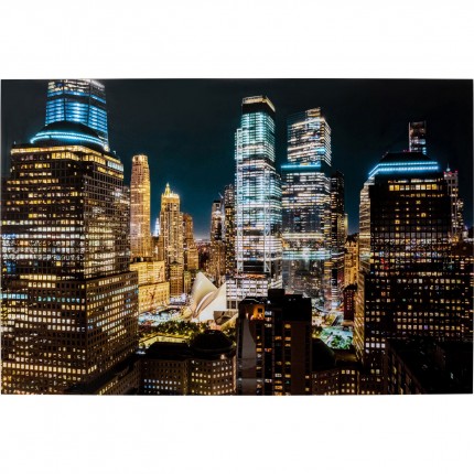 Tableau en verre buildings nuit 150x100cm Kare Design