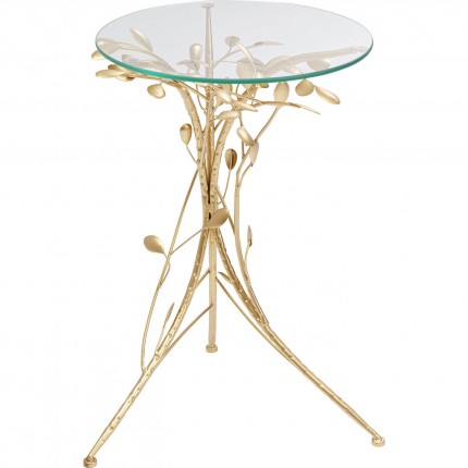 Table d'appoint Leafline dorée 42cm Kare Design