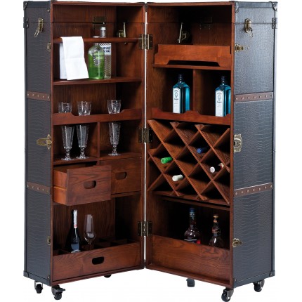Bar-coffre Globetrotter croco 153cm Kare Design
