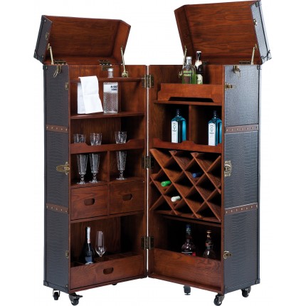 Bar-coffre Globetrotter croco 153cm Kare Design