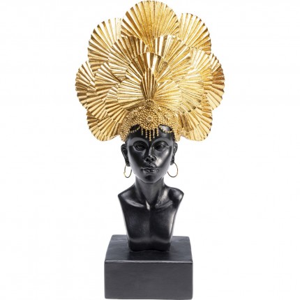 Déco buste femme coiffe dorée Kare Design