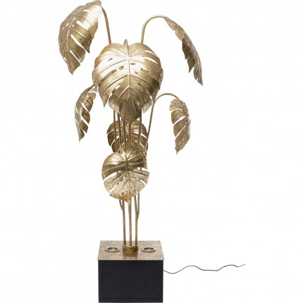 Lampadaire feuilles de Monstera 149cm doré Kare Design