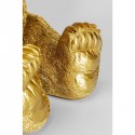 Table d'appoint ours doré plateau verre Kare Design