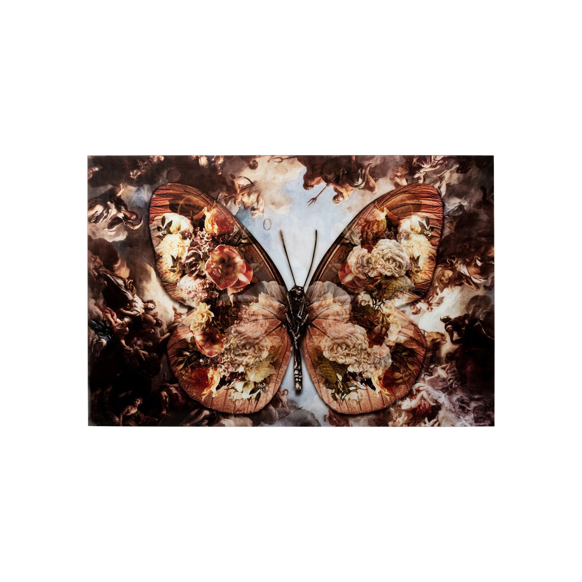 Tableau en verre papillon art 150x100cm Kare Design