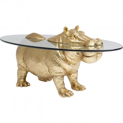 Table basse hippopotame doré Kare Design