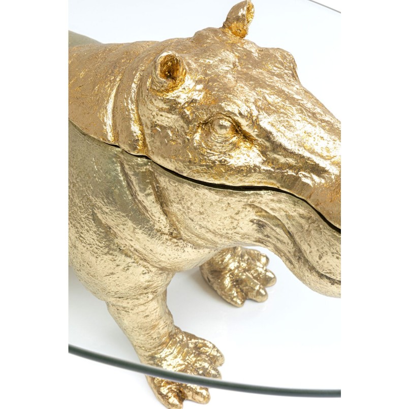 Table basse hippopotame doré Kare Design