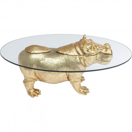 Table basse hippopotame doré Kare Design