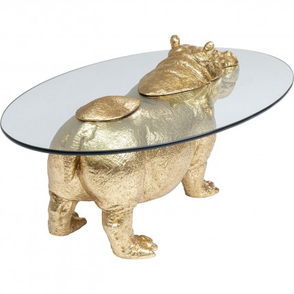 Table basse hippopotame doré Kare Design