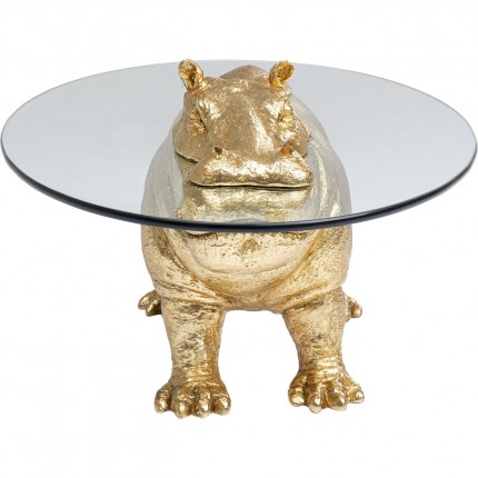 Table basse hippopotame doré Kare Design