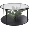 Table basse feuilles tropicales 80cm Kare Design