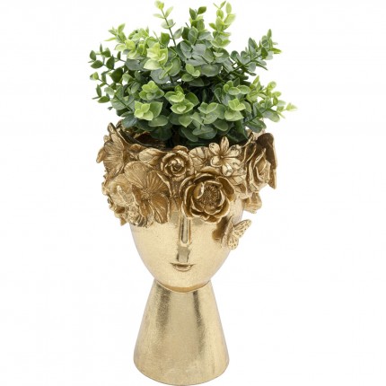 Vase doré couronne fleurs 30cm Kare Design