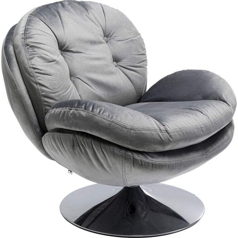 Fauteuil pivotant Cosy gris Kare Design
