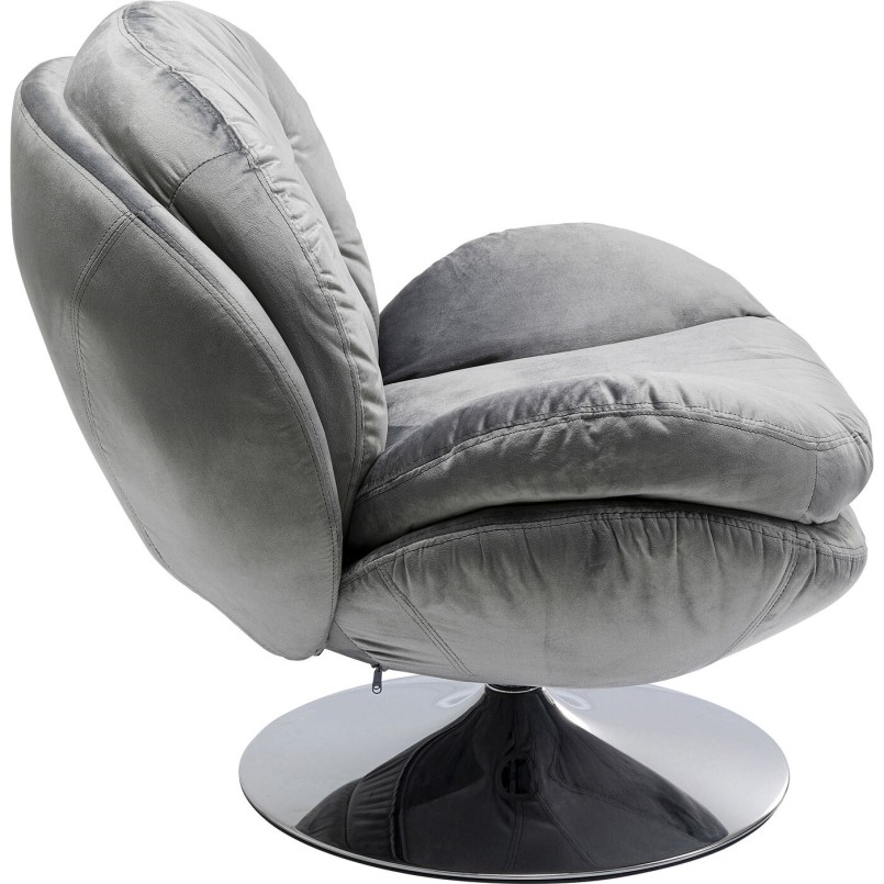 Fauteuil pivotant Cosy gris Kare Design