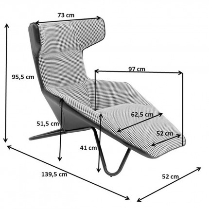 Fauteuil Granada bleu Kare Design