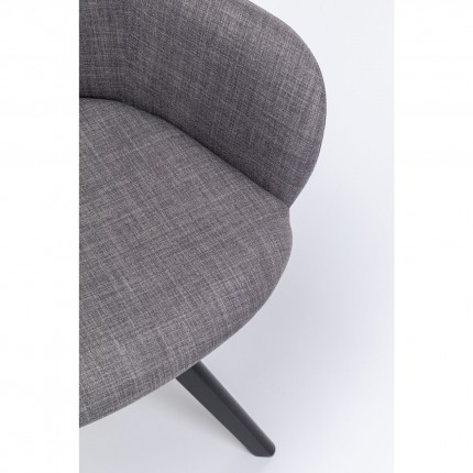 Chaise pivotante Lady grise Kare Design