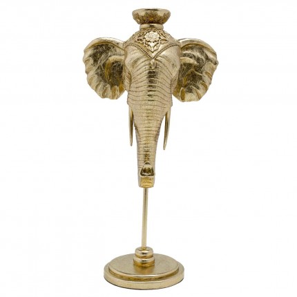 Bougeoir tête d'éléphant doré 49cm Kare Design