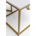 Tables d'appoint Key West dorées set de 3 Kare Design