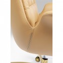 Fauteuil de bureau pivotant Brady laiton Kare Design