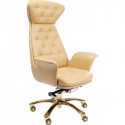 Fauteuil de bureau pivotant Brady laiton Kare Design