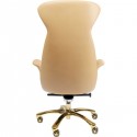 Fauteuil de bureau pivotant Brady laiton Kare Design