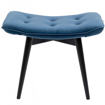 Repose-pieds Vicky velours bleu vert Kare Design