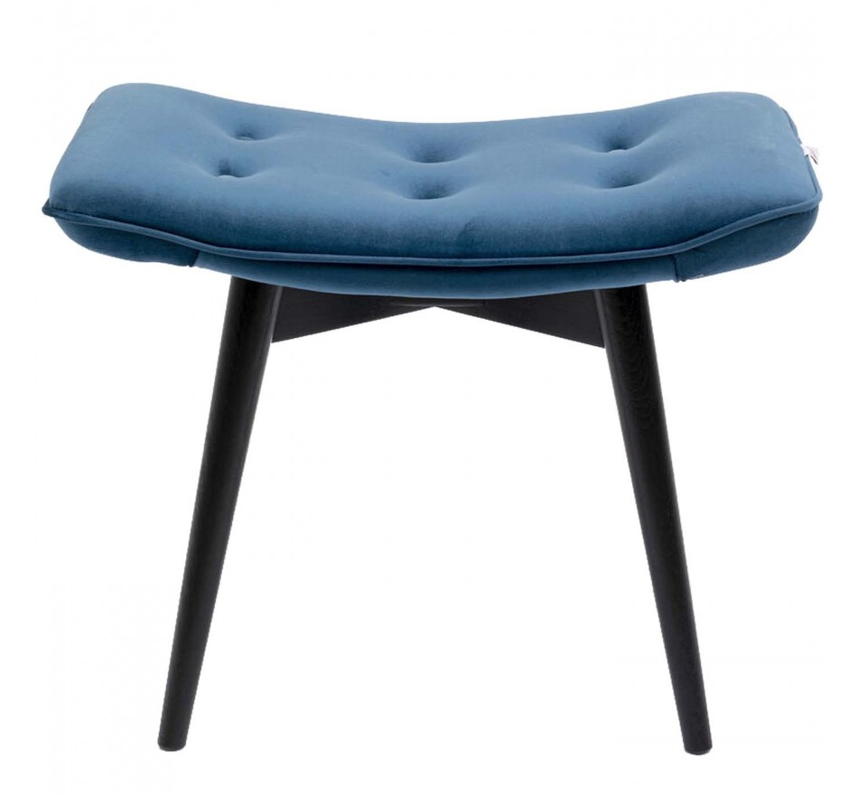Repose-pieds Vicky velours bleu vert Kare Design