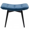 Repose-pieds Vicky velours bleu pétrole Kare Design