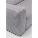 Canapé Cubetto Cord 3 places gris clair 220cm Kare Design