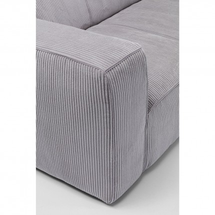 Canapé Cubetto 3 places Cord gris clair Kare Design