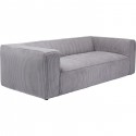 Canapé Cubetto Cord 3 places gris clair 220cm Kare Design