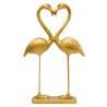 Déco couple cœur flamants dorés 39cm Kare Design