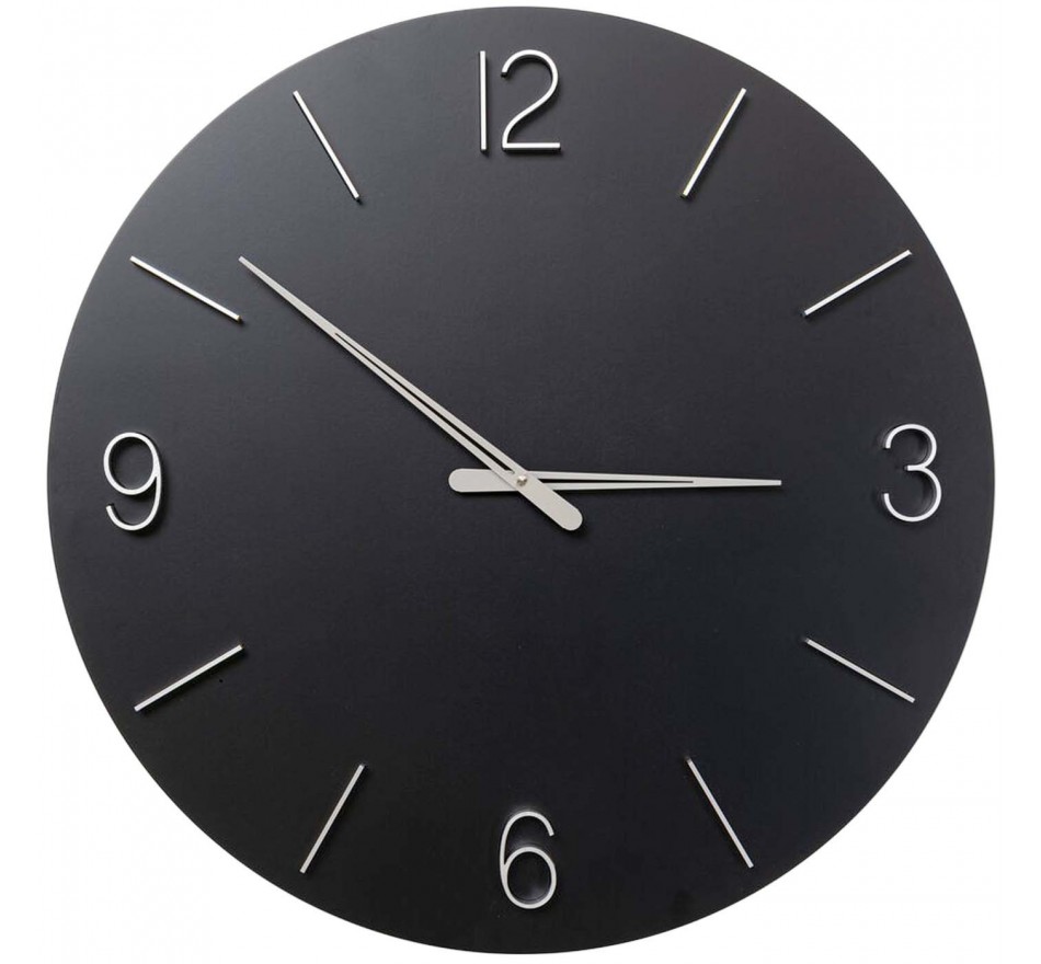 Horloge murale Oscar noir 60cm  Kare Design