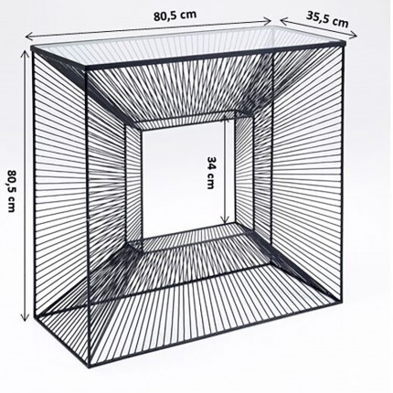 Console Dimension 80x35cm noire Kare Design