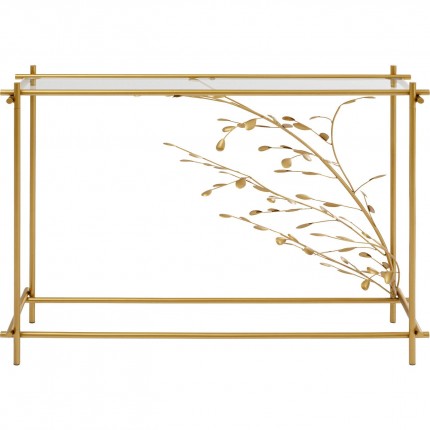 Console Leafline dorée 104x77cm Kare Design