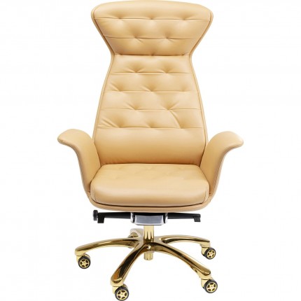 Fauteuil de bureau pivotant Brady laiton Kare Design Fauteuil de bureau pivotant Brady laiton Kare Design