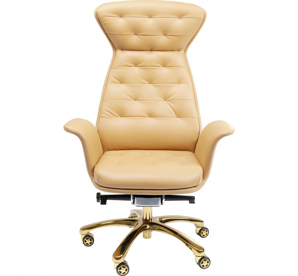 Fauteuil de bureau pivotant Brady laiton Kare Design