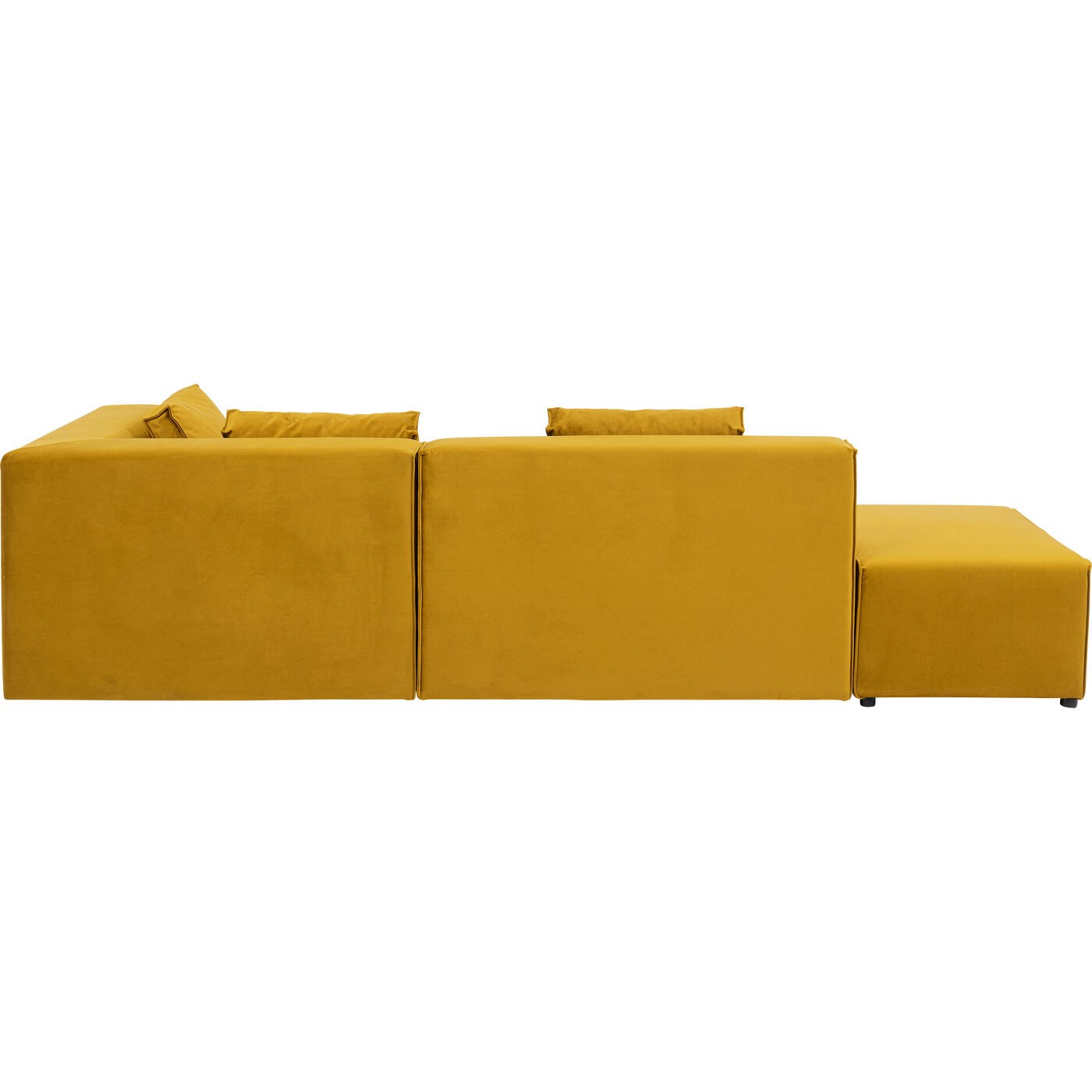 Canapé d'angle Infinity droite velours jaune Kare Design