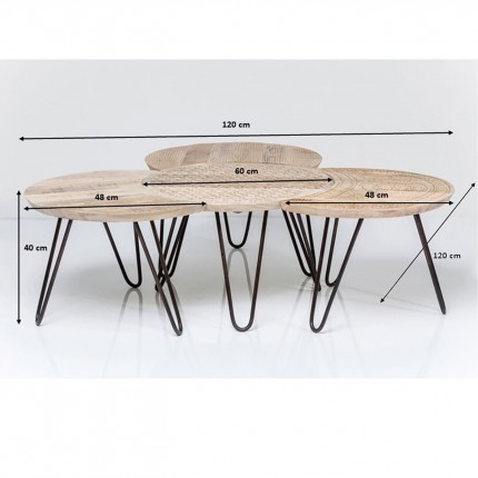 Tables basses Puro set de 4 Kare Design