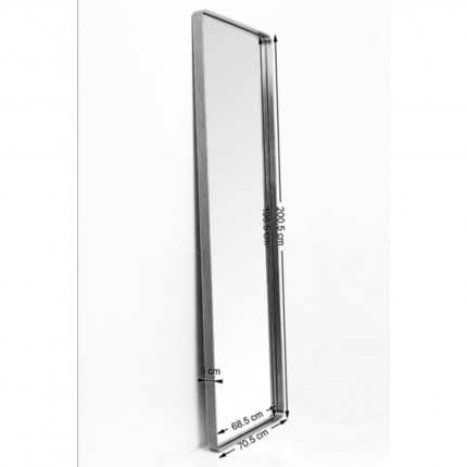 Wall Mirror Curve rectangular 200x70cm copper Kare Design