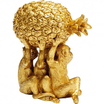 Déco trio singes dorés ananas Kare Design
