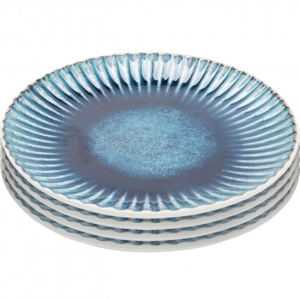 Assiettes Mustique Rim 21cm set de 4 Kare Design