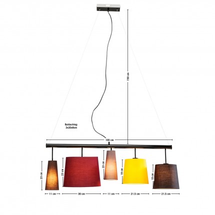 Suspension Parecchi 100cm Colore Kare Design