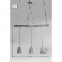 Suspension Dining Concrete trois noire Kare Design