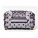 Fauteuil Desire Velvet Gris Kare Design