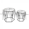 Tables d'appoint Cobweb noires set de 2 Kare Design
