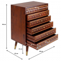 Commode haute Muskat 6 tiroirs Kare Design
