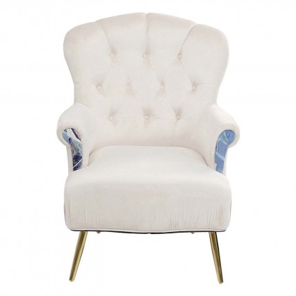 Fauteuil visage femme crème Kare Design