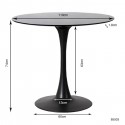 Table Schickeria noire 110cm Kare Design