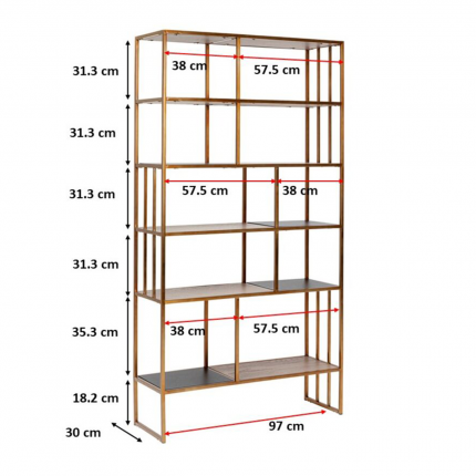 Étagère Cesaro 170x90cm Kare Design